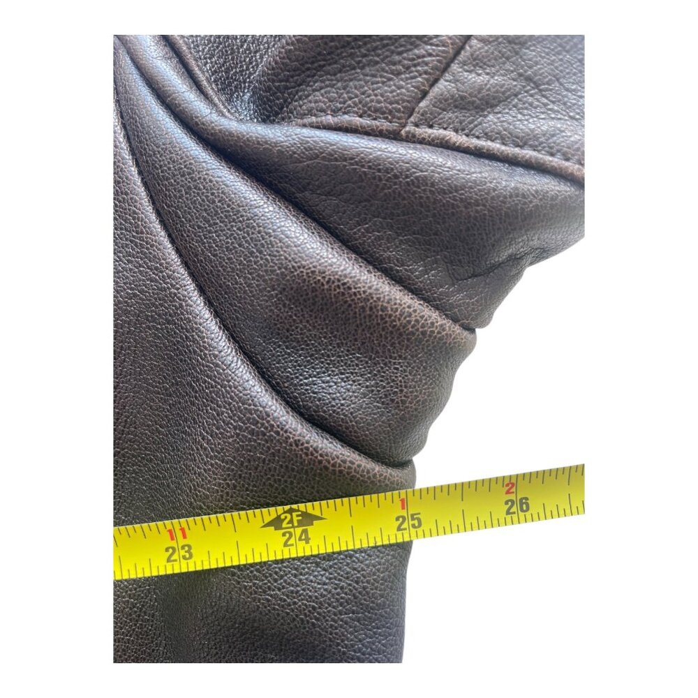Vtg. Men's Leather Gallery Western Native Boho Lace-up Jacket Brown Beaded Rare - Picture 13 of 15